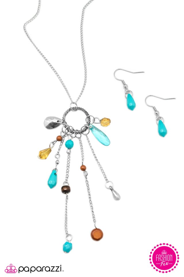 Paparazzi ♥ Down to Earth - Blue ♥ Necklace