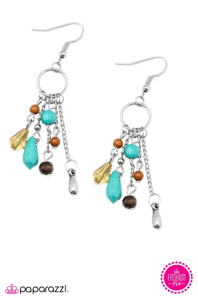 Paparazzi ♥ On My Turf - Blue ♥ Earrings