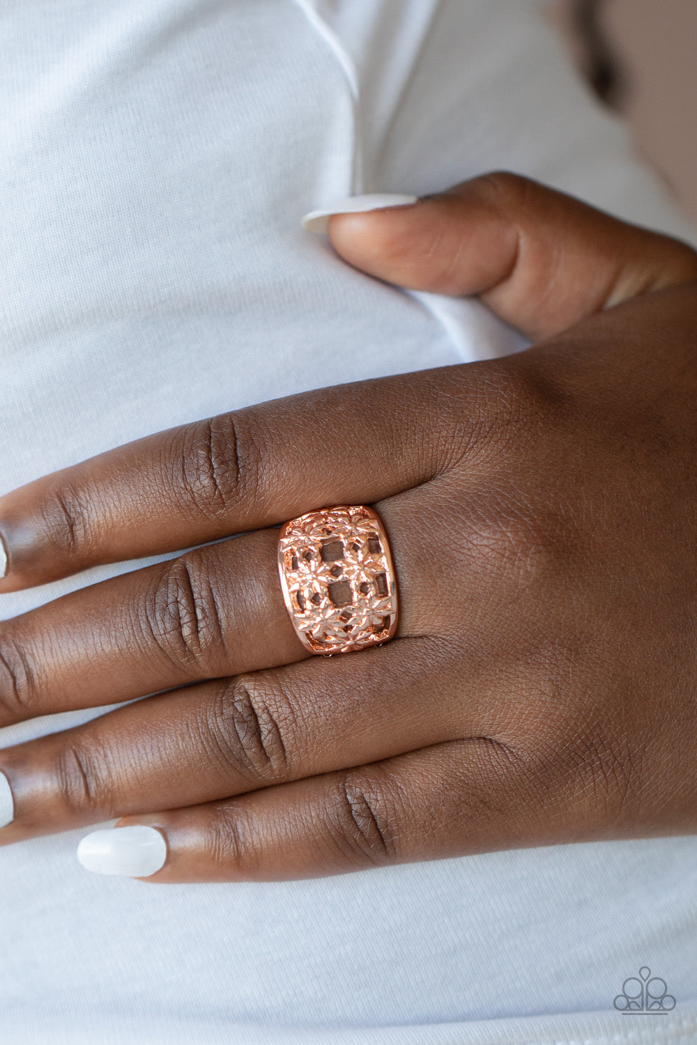 Paparazzi ♥ Crazy About Daisies - Rose Gold ♥  Ring
