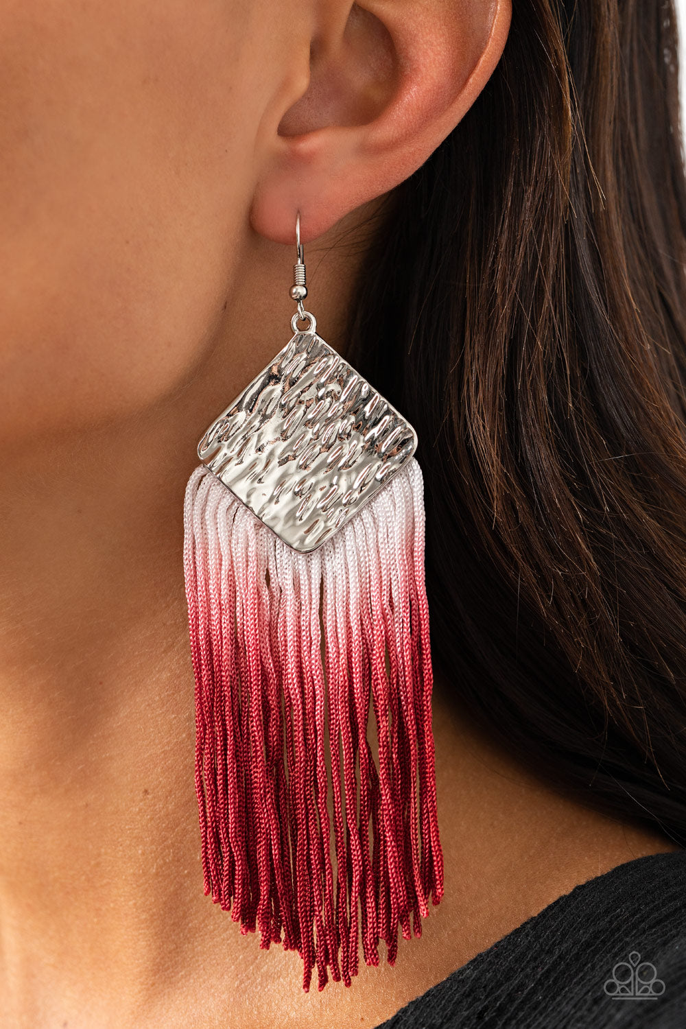 Paparazzi ♥ DIP The Scales - Red ♥  Earrings