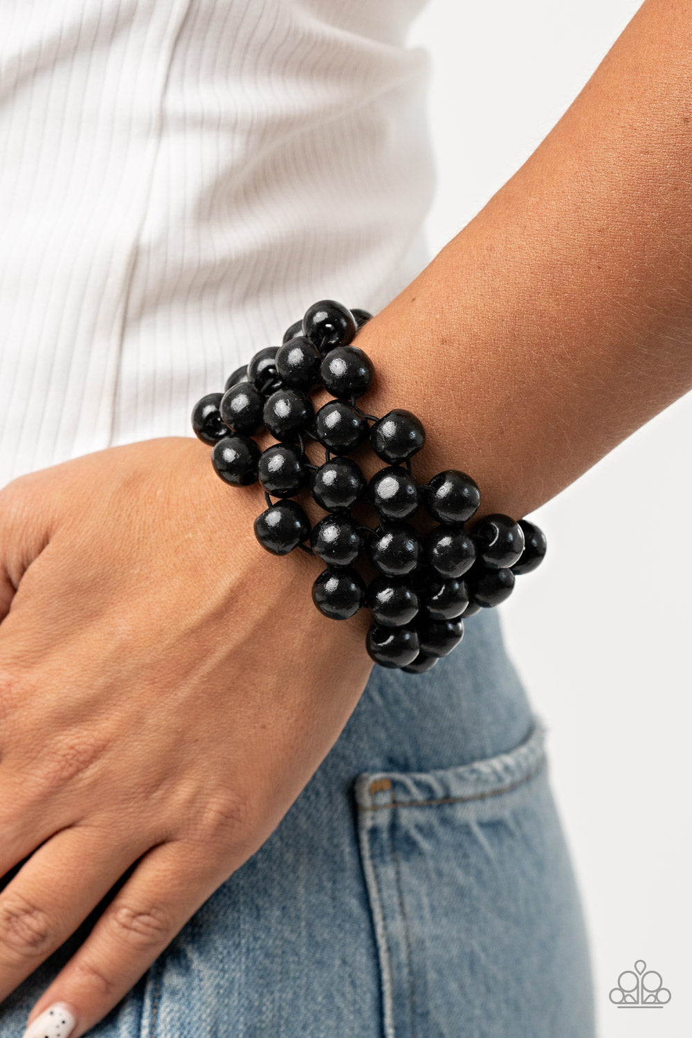 Paparazzi ♥ Tiki Tropicana - Black ♥  Bracelet