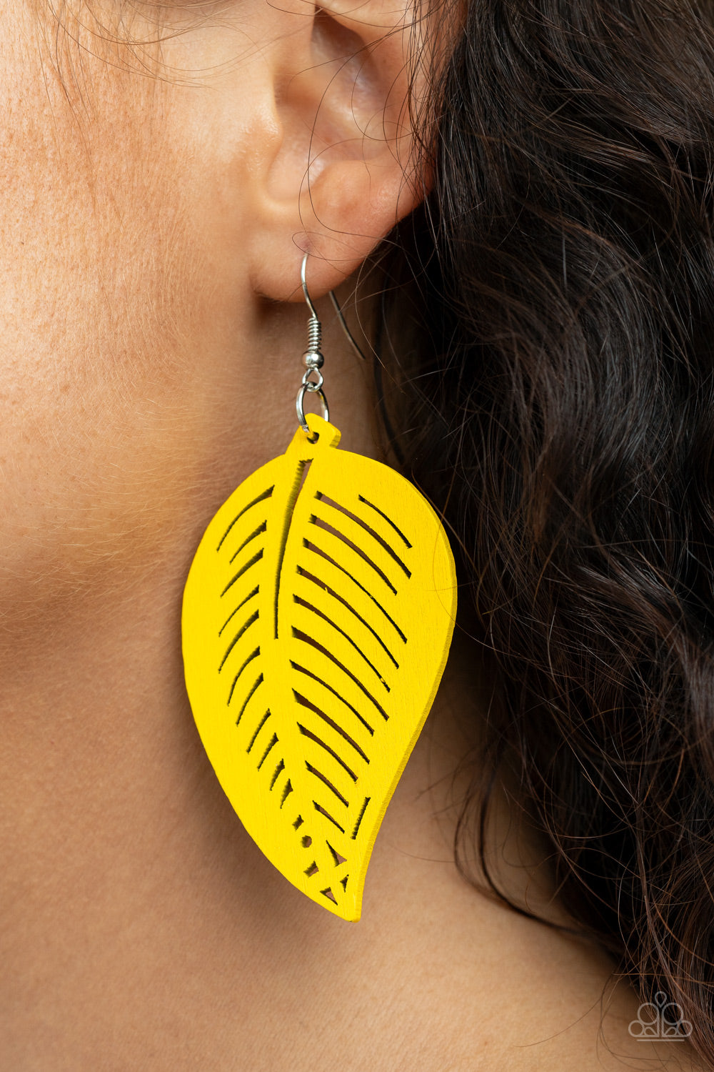 Paparazzi ♥ Tropical Foliage - Yellow ♥  Earrings