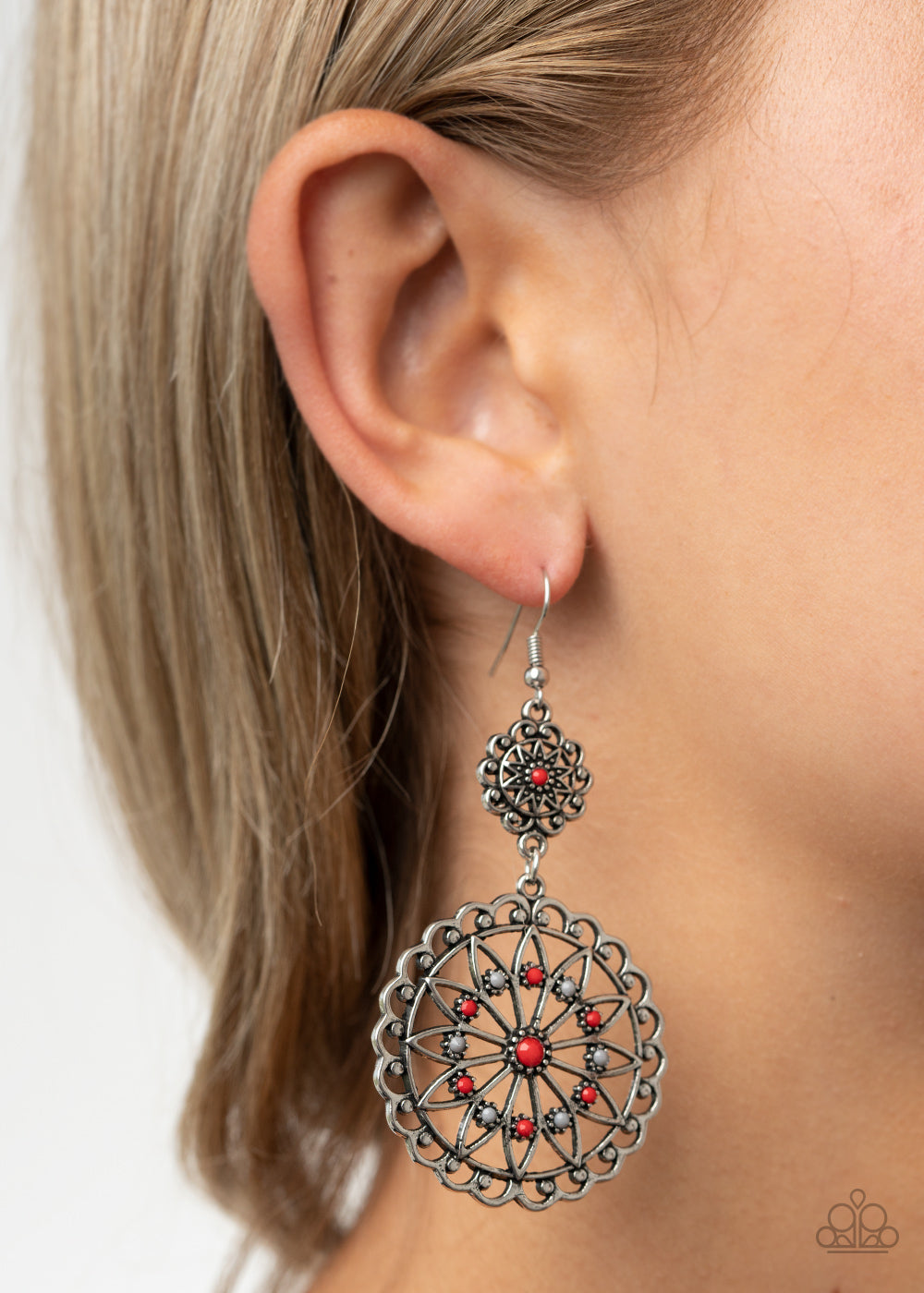 Paparazzi ♥ Beaded Brilliance - Red ♥  Earrings