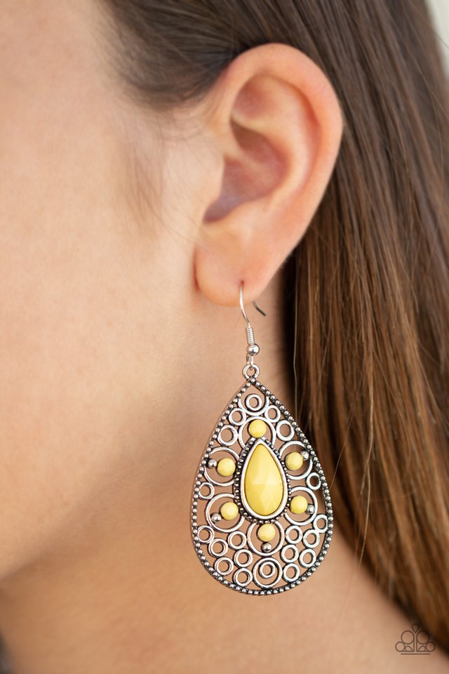 Paparazzi ♥ Modern Garden - Yellow ♥ Earrings