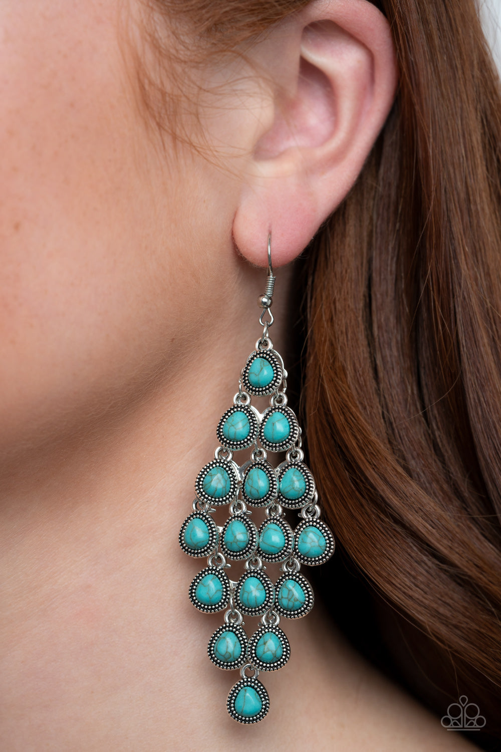 Paparazzi ♥ Rural Rainstorms - Blue ♥  Earrings
