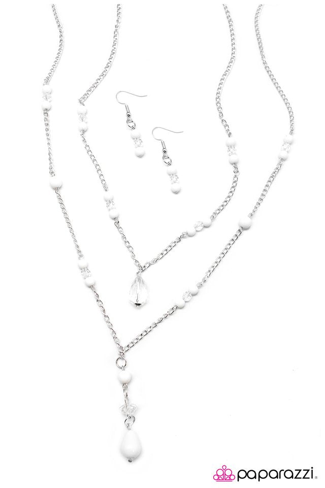 Paparazzi ♥ On Cloud Nine - White ♥ Necklace