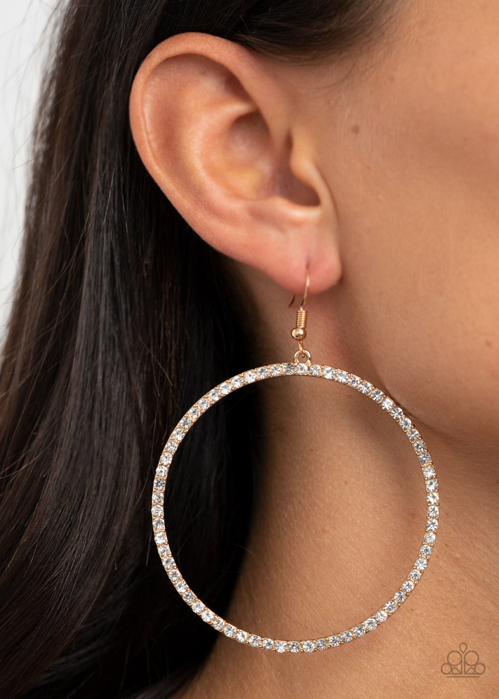 Paparazzi ♥ Wide Curves Ahead - Gold ♥  Earrings