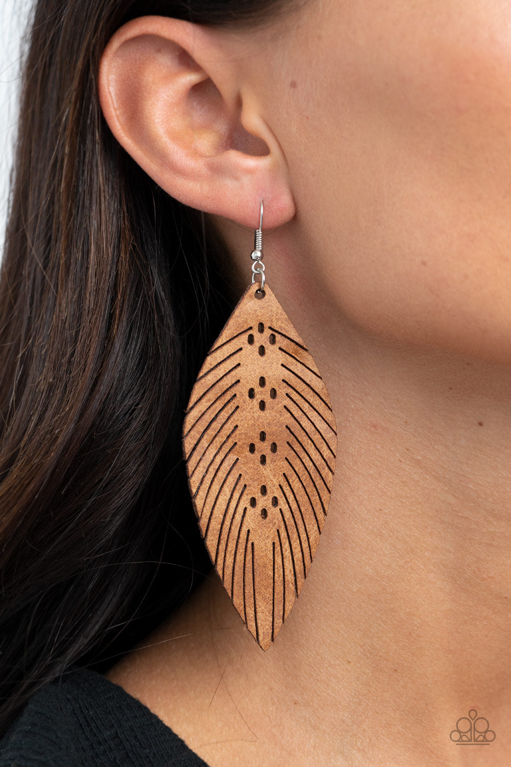 Paparazzi ♥ Wherever The Wind Takes Me - Brown ♥  Earrings