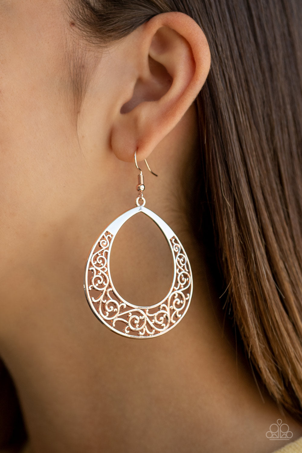 Paparazzi ♥ Vineyard Venture - Rose Gold ♥  Earrings