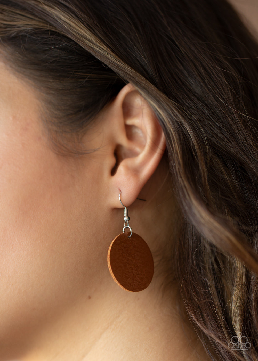 Paparazzi ♥ Sooner or LEATHER - Brown ♥  Necklace