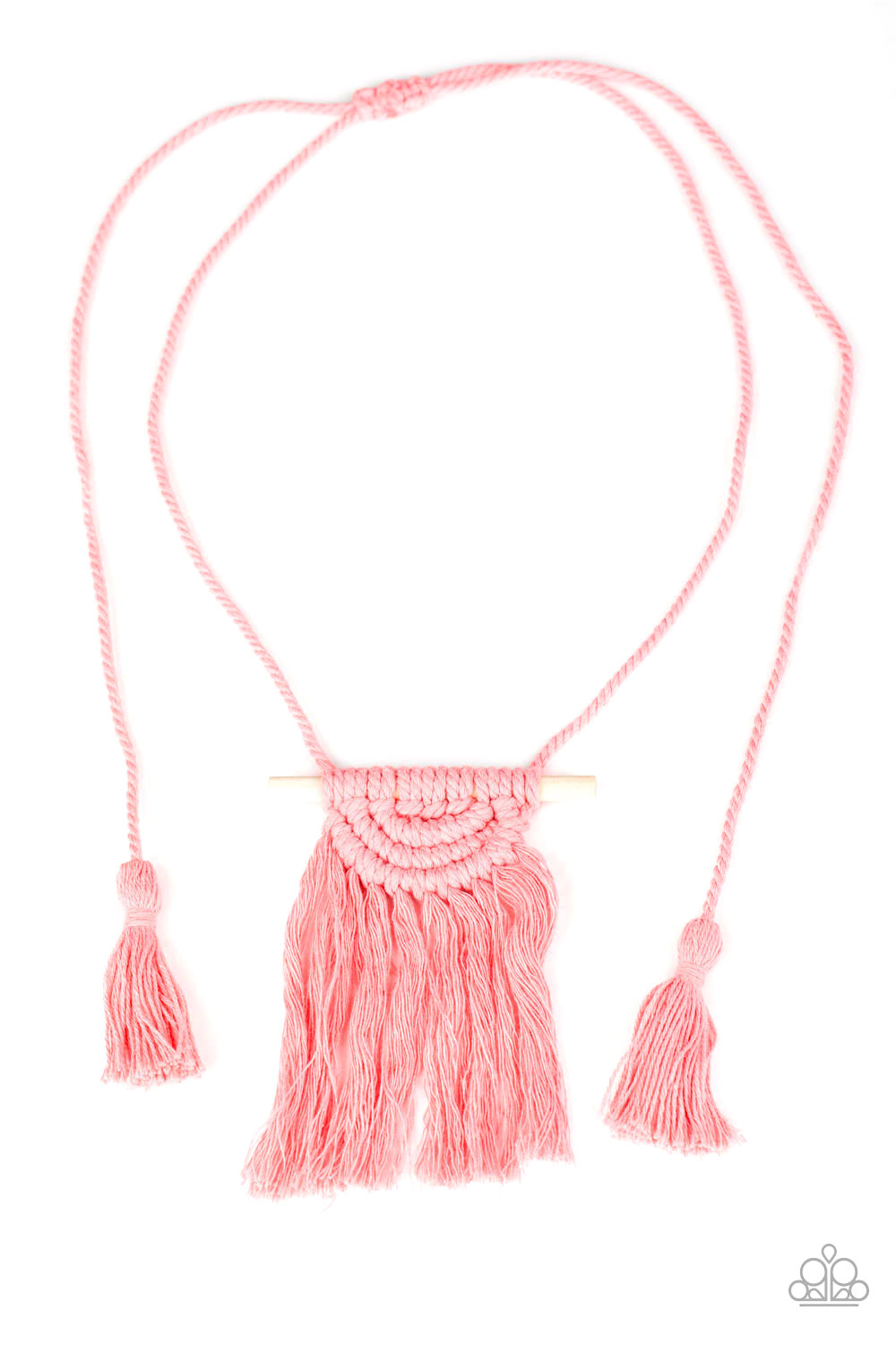 Paparazzi ♥ Between You and MACRAME - Pink ♥  Necklace