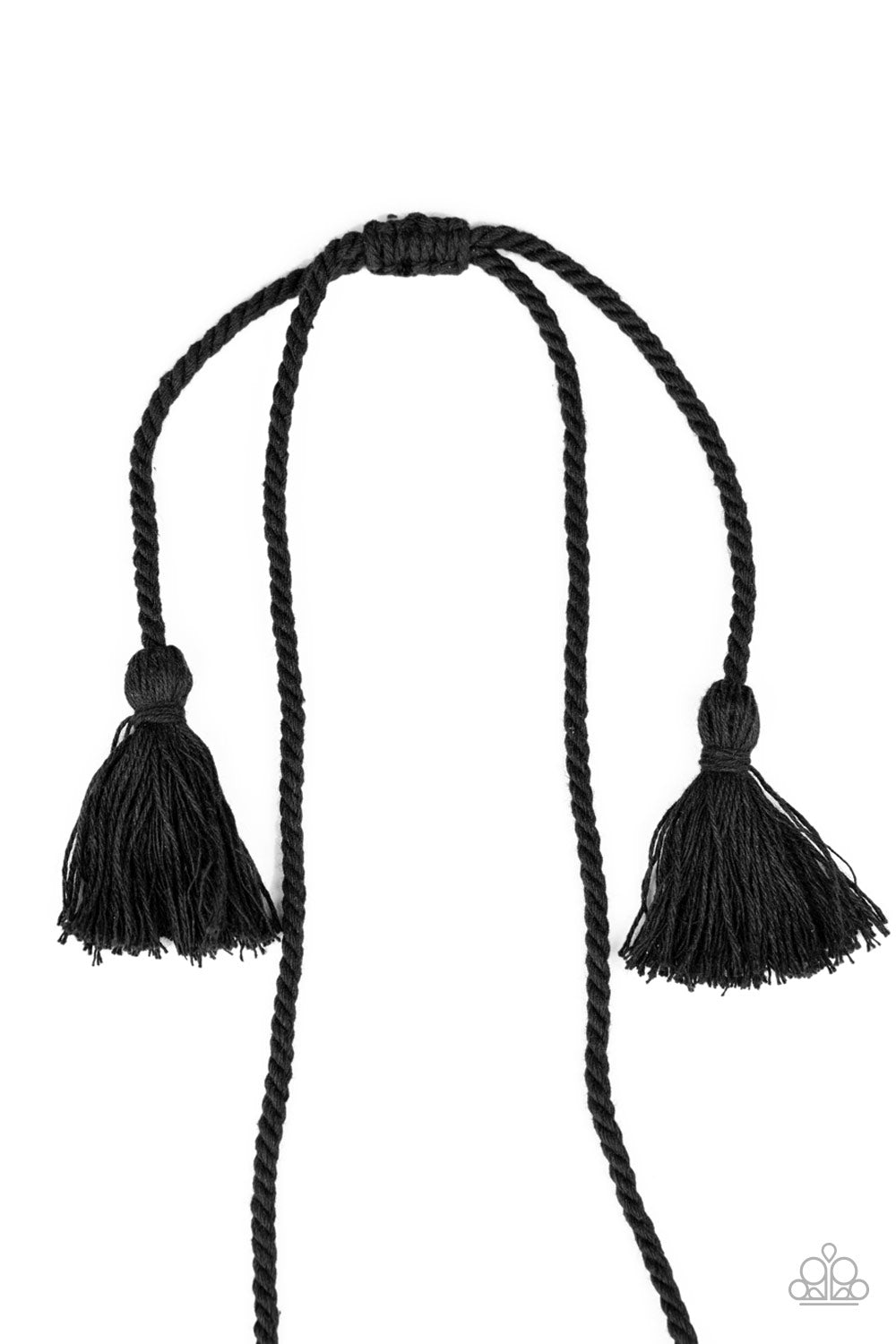 Paparazzi ♥ Macrame Mantra - Black ♥  Necklace