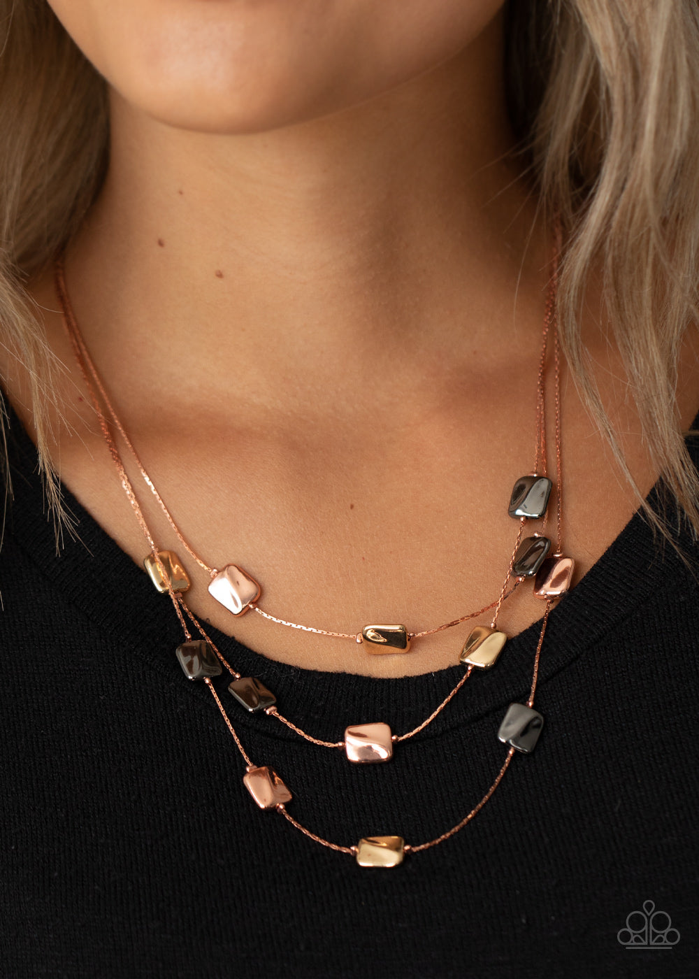 Paparazzi ♥ Downtown Reflections - Copper ♥  Necklace