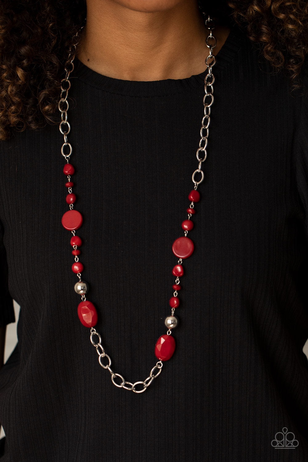 Paparazzi ♥ When I GLOW Up - Red ♥  Necklace