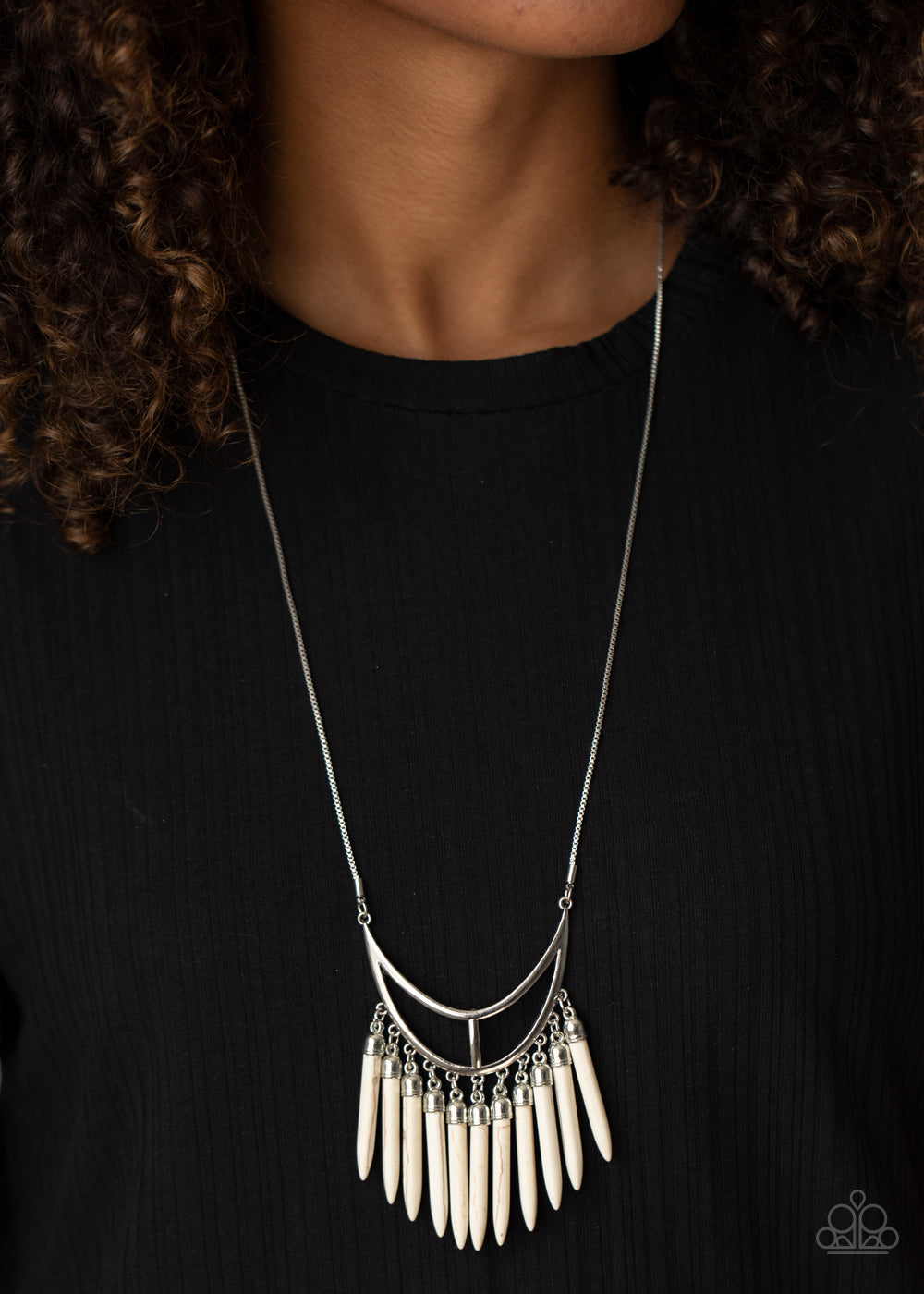 Paparazzi ♥ Stone Age A-Lister - White ♥  Necklace