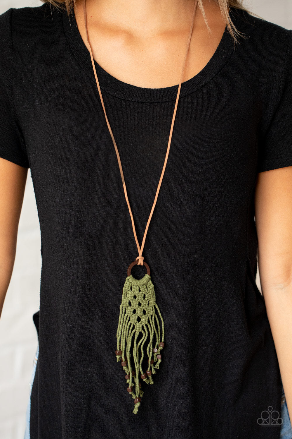 Paparazzi ♥ It’s Beyond MACRAME! - Green ♥  Necklace
