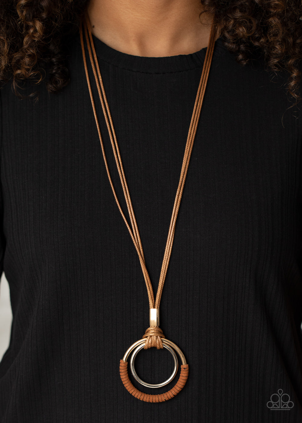 Paparazzi ♥ Elliptical Essence - Brown ♥  Necklace