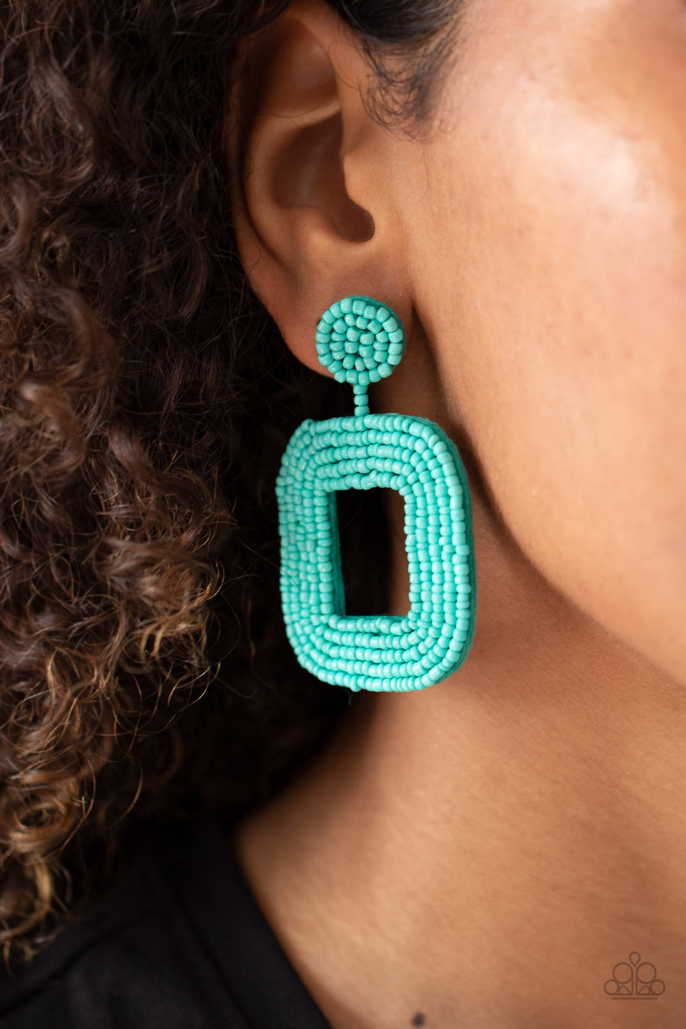 Paparazzi ♥ Beaded Bella - Blue ♥  Post Earrings