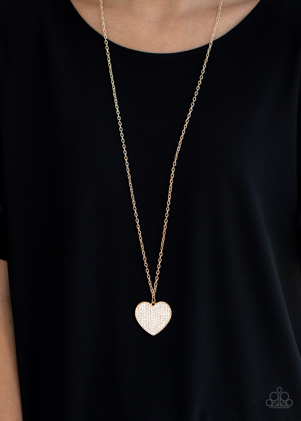 Paparazzi ♥ Have To Learn The HEART Way - Gold ♥  Necklace