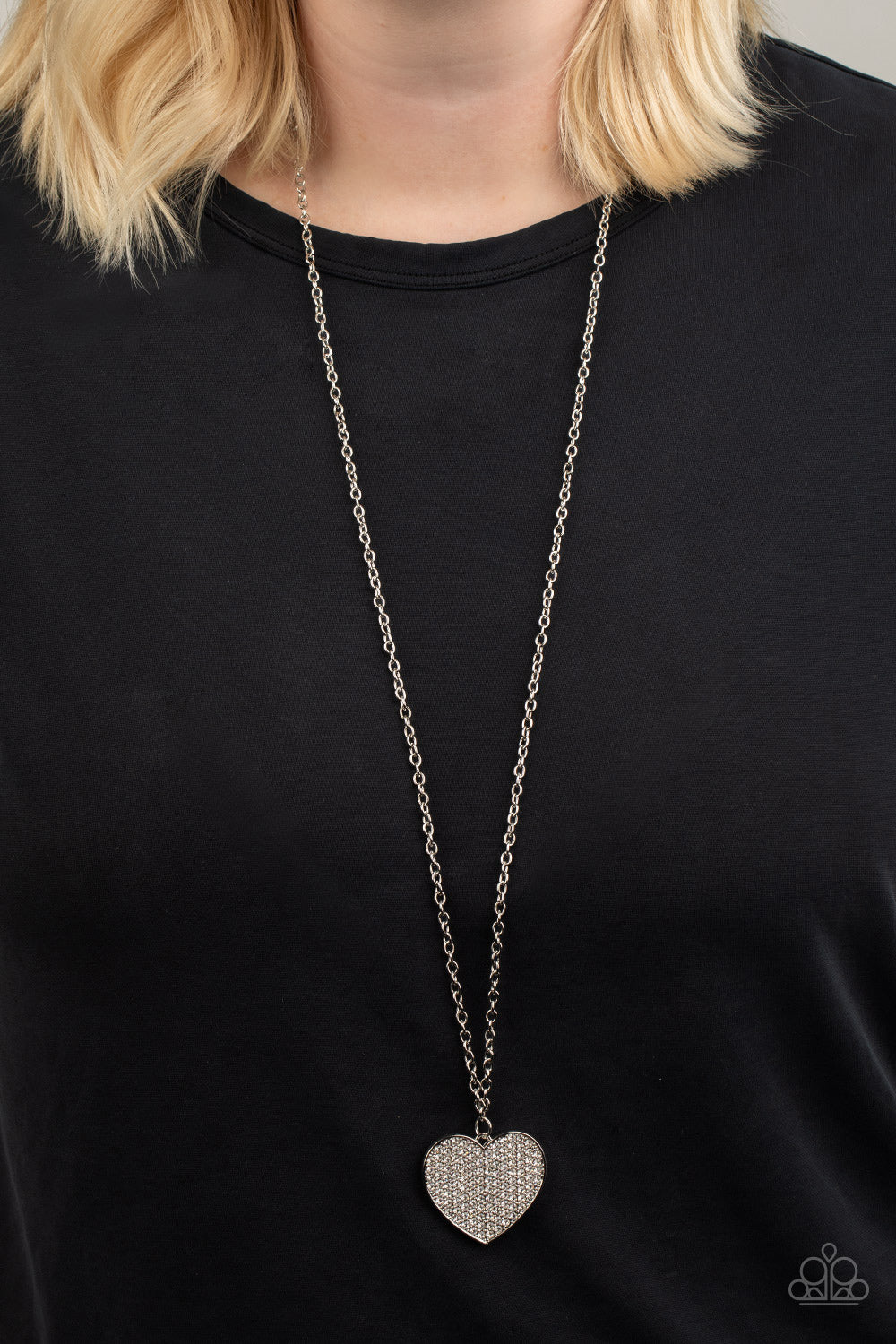 Paparazzi ♥ Have To Learn The HEART Way - White ♥  Necklace