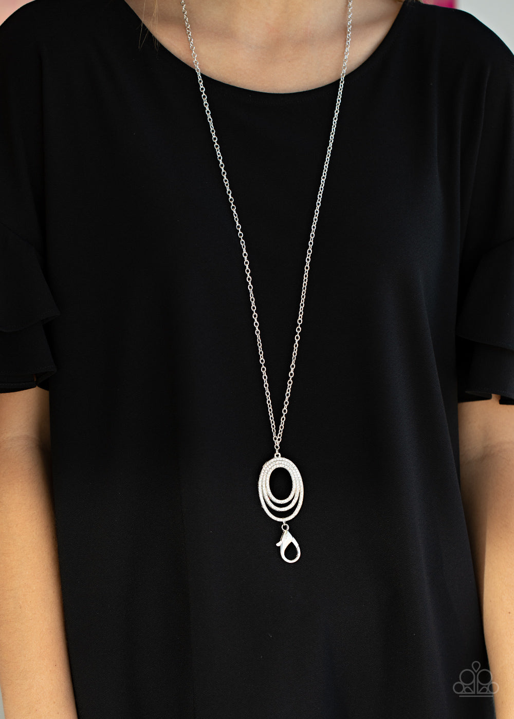 Paparazzi ♥ Dizzying Dazzle - White ♥  Lanyard