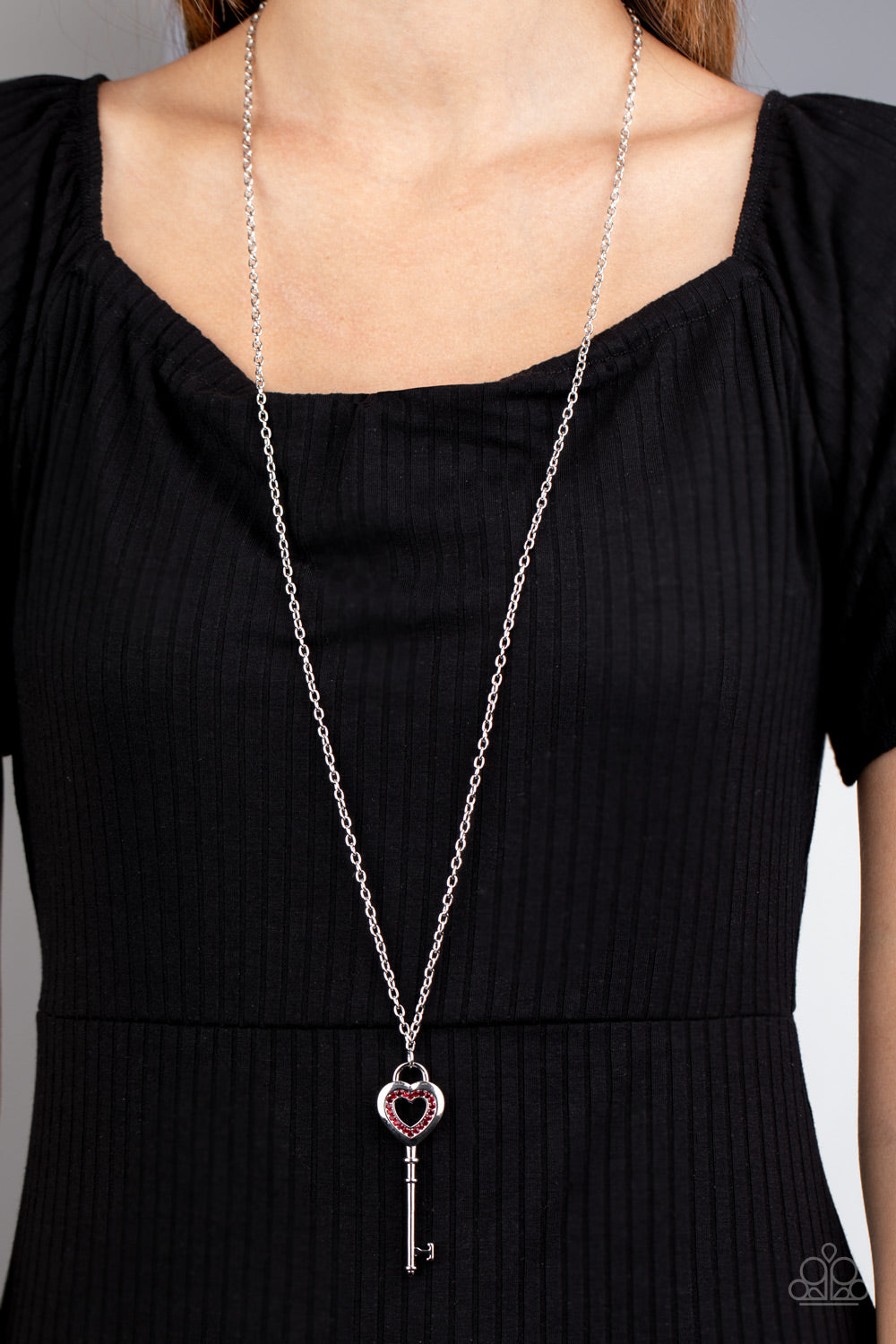 Paparazzi ♥ Unlock Your Heart - Red ♥  Necklace