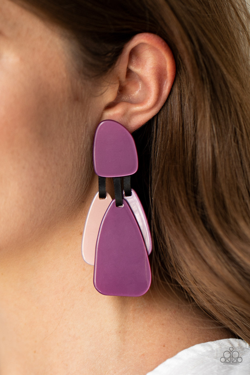 Paparazzi ♥ All FAUX One - Purple ♥  Post Earrings