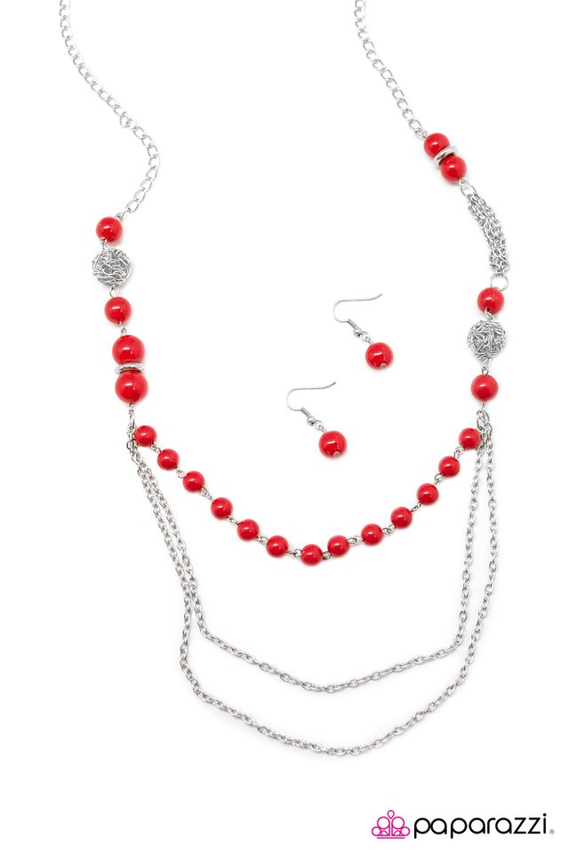 Paparazzi ♥ Well Spent - Red ♥ Necklace