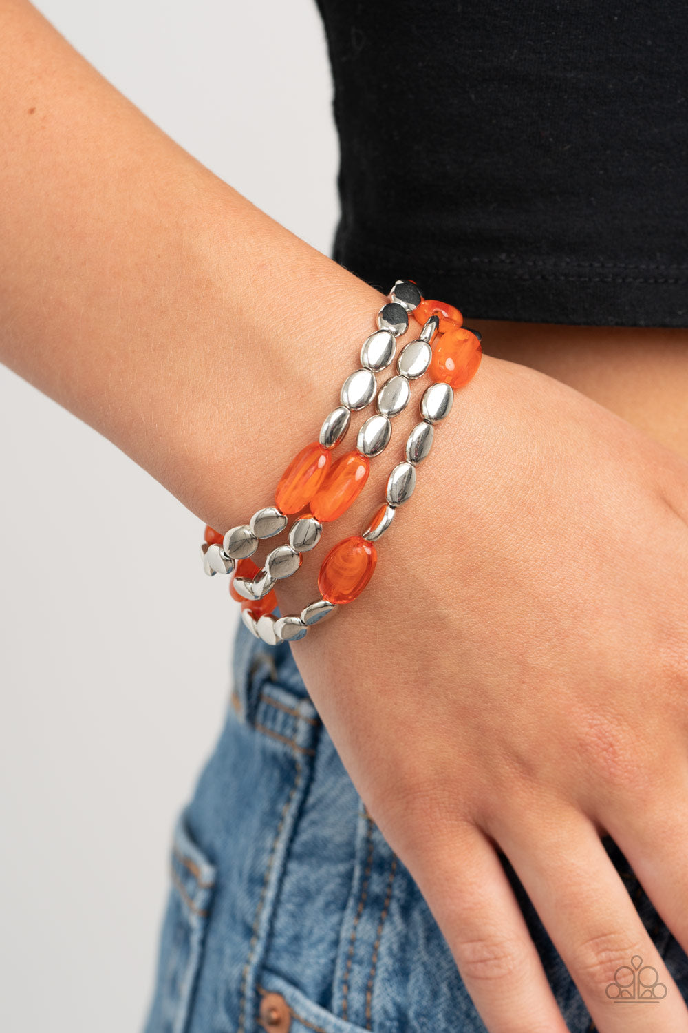 Paparazzi ♥ Sorry to Burst Your BAUBLE - Orange ♥  Bracelet
