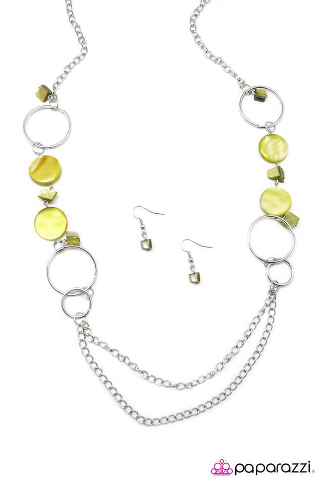 Paparazzi ♥ Chalk It Up - Green ♥ Necklace