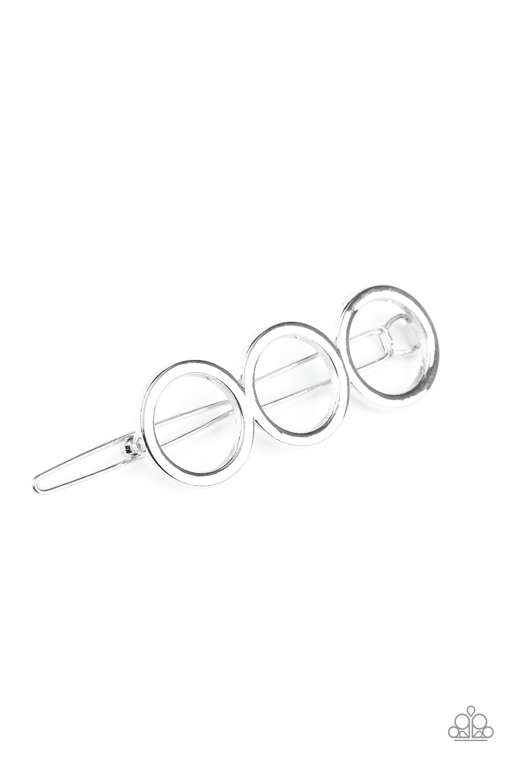 Paparazzi ♥ A HOLE Lot of Trouble - Silver ♥  Hair Clip