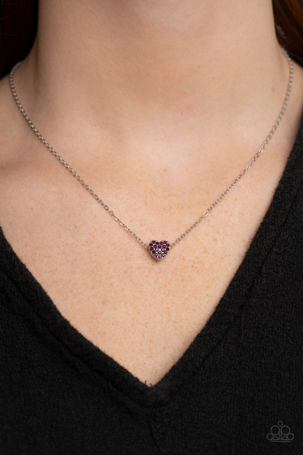 Paparazzi ♥ Hit Em Where It HEARTS - Purple ♥  Necklace