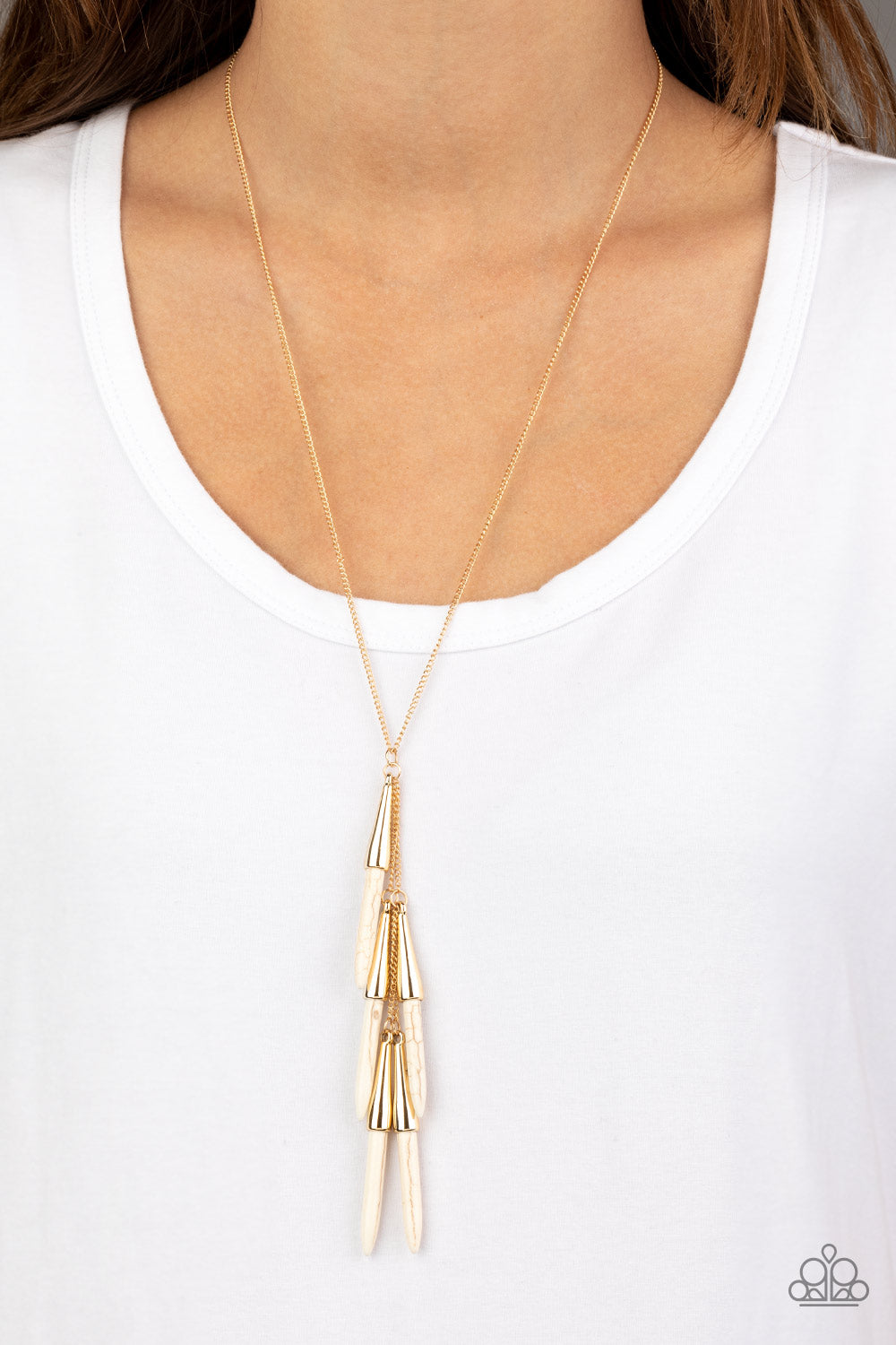 Paparazzi ♥ PRIMITIVE and Proper - White ♥  Necklace