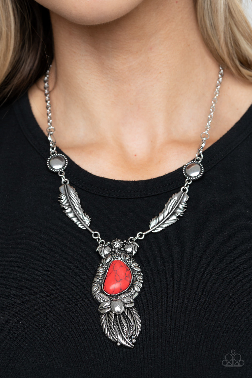 Paparazzi ♥ Ruler of The Roost - Red ♥  Necklace
