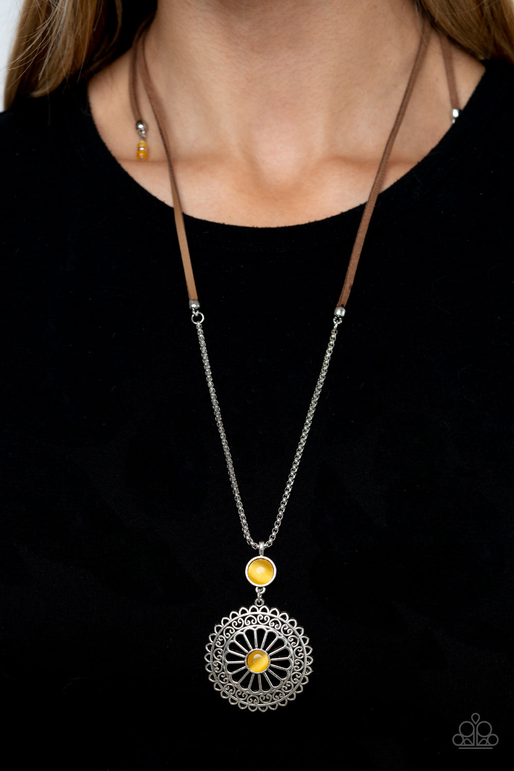 Paparazzi ♥ Where No MANDALA Has Gone Before - Yellow ♥  Necklace