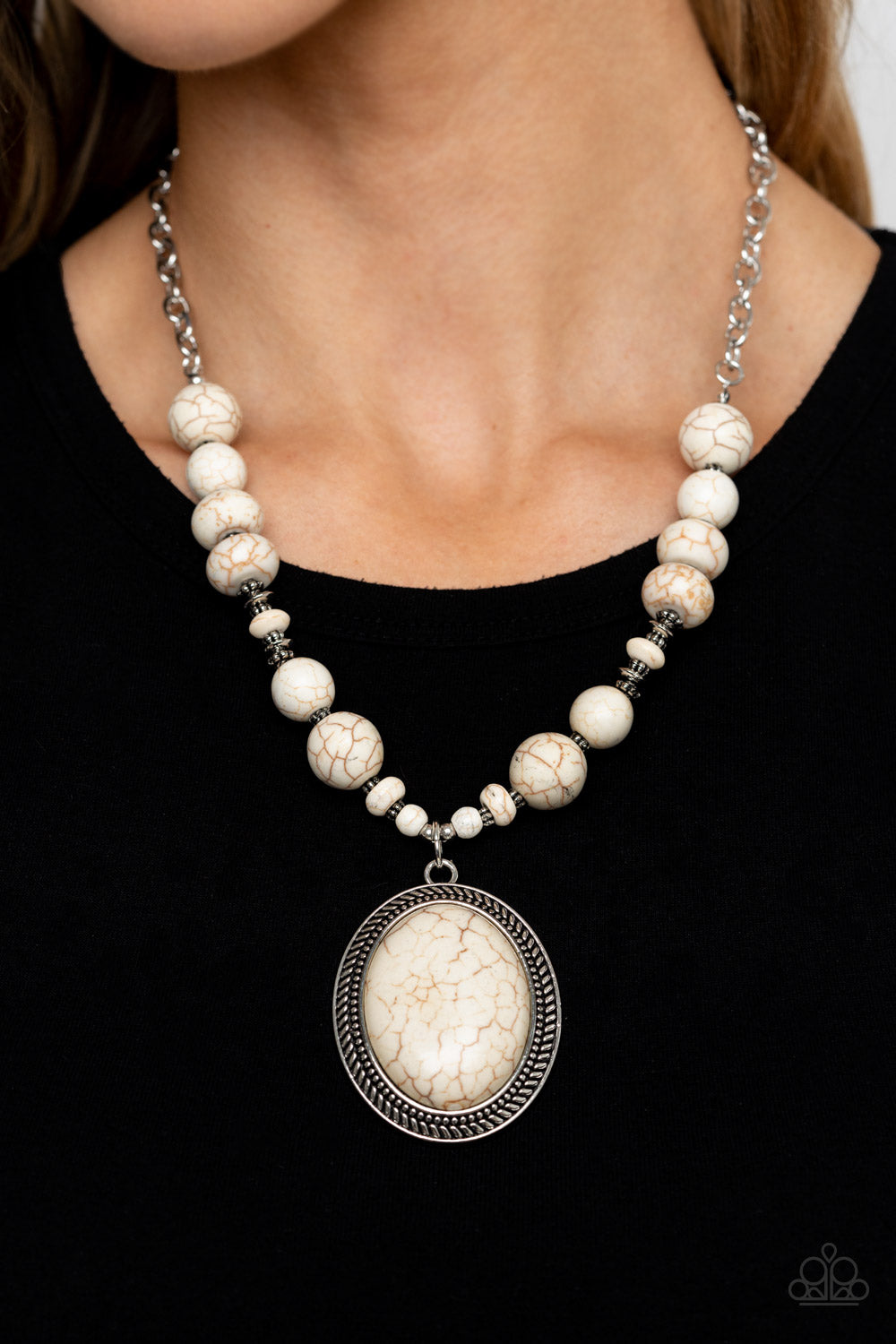 Paparazzi ♥ Home Sweet HOMESTEAD - White ♥  Necklace