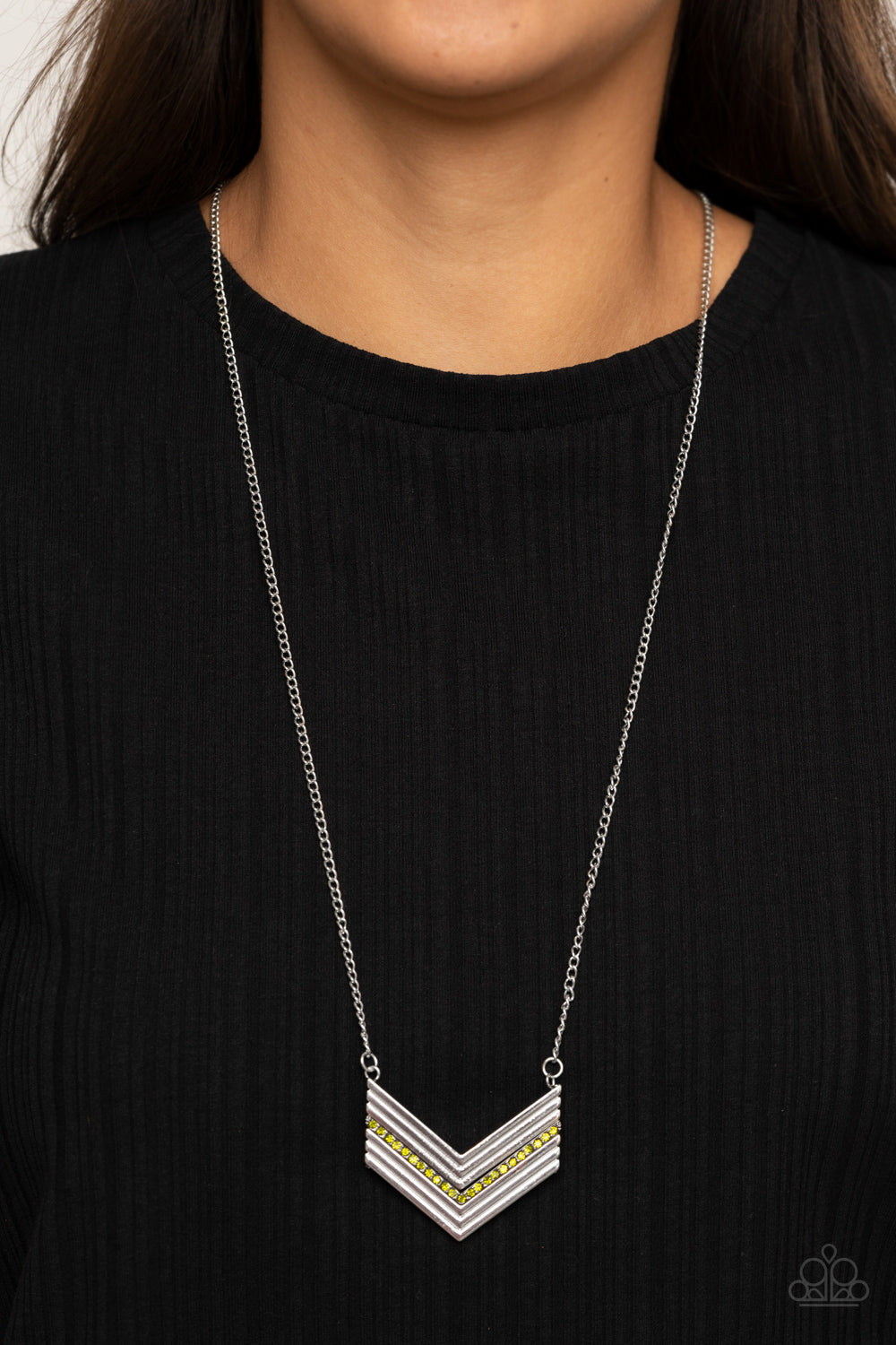 Paparazzi ♥ Armed and FABULOUS - Green ♥  Necklace