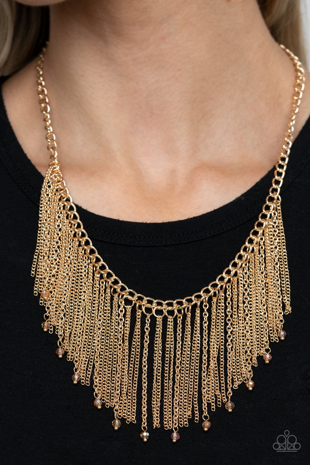 Paparazzi ♥ Cue The Fireworks - Gold ♥  Necklace