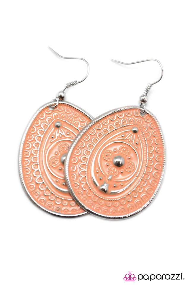 Paparazzi ♥ Detail Oriented - Orange ♥ Earrings