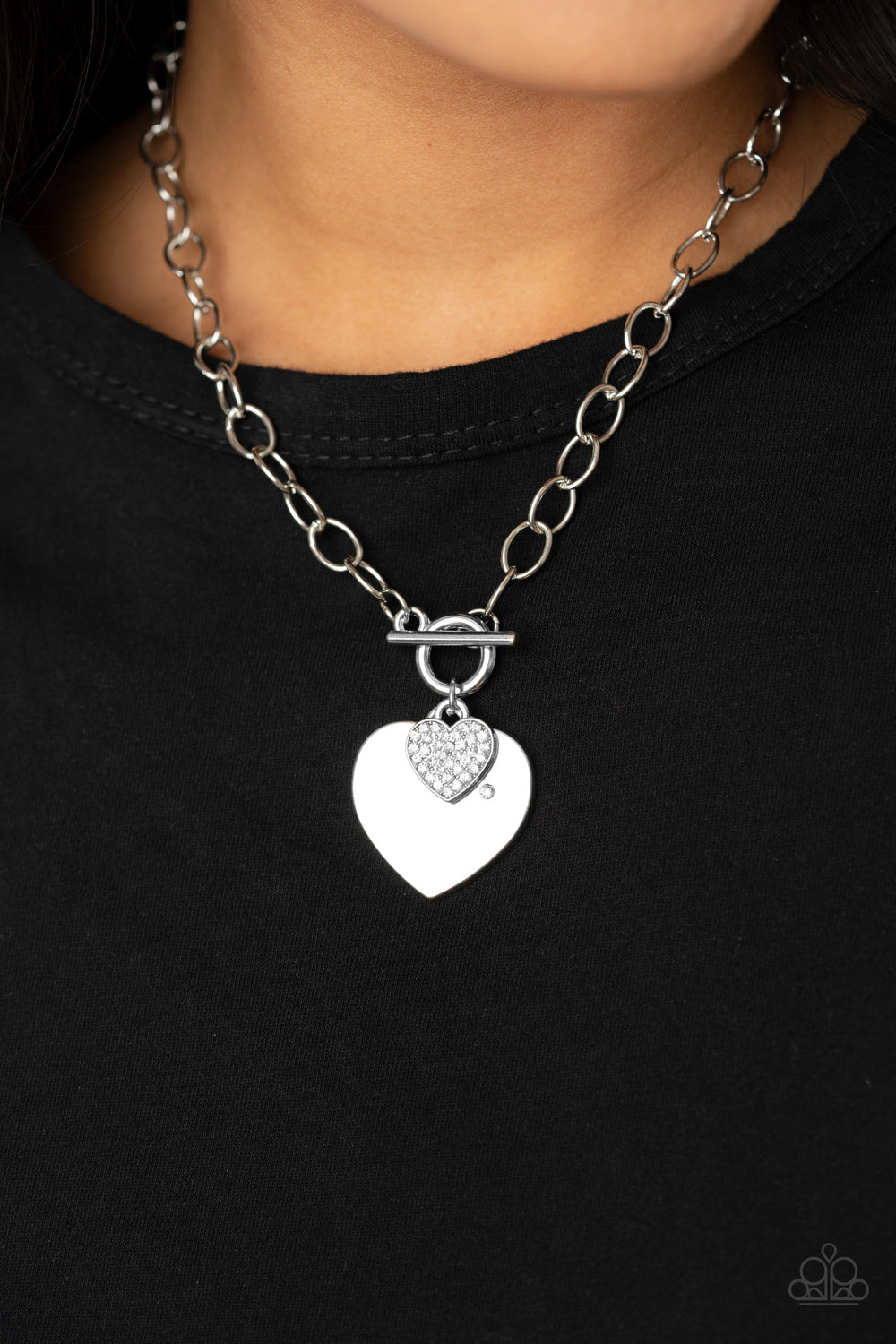Paparazzi ♥ Heart-Stopping Sparkle - White ♥  Necklace