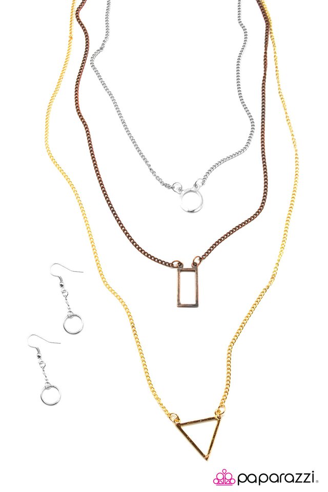 Paparazzi ♥ All Shapes and Sizes - Silver ♥ Necklace