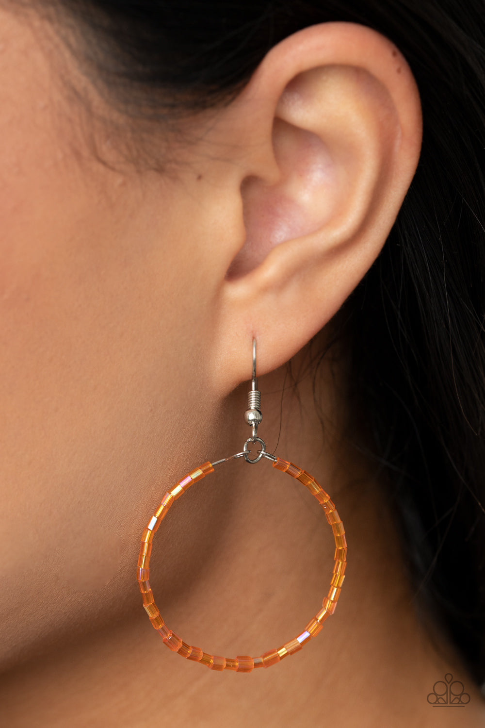 Paparazzi ♥ Colorfully Curvy - Orange ♥  Earrings