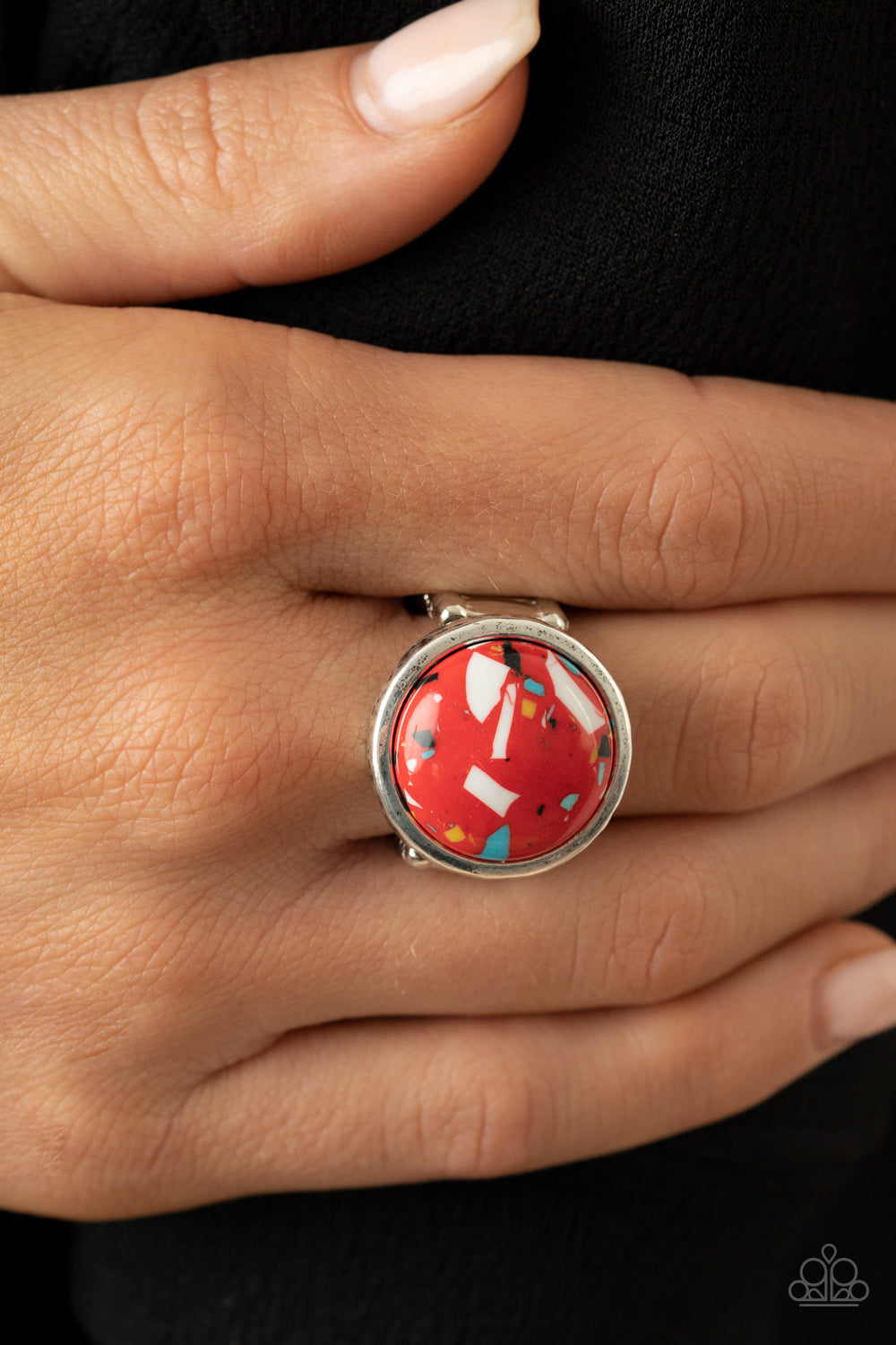 Paparazzi ♥ Marble Mosaic - Red ♥  Ring