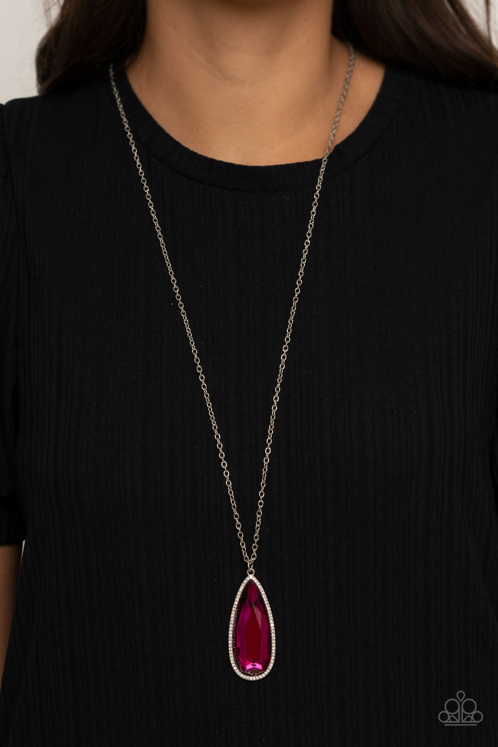 Paparazzi ♥ Watch Out For REIGN - Pink ♥  Necklace