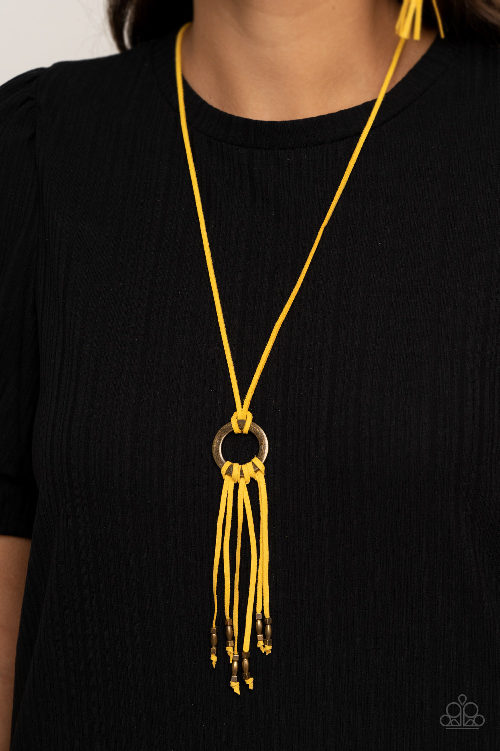 Paparazzi ♥ Feel at HOMESPUN - Yellow ♥  Necklace