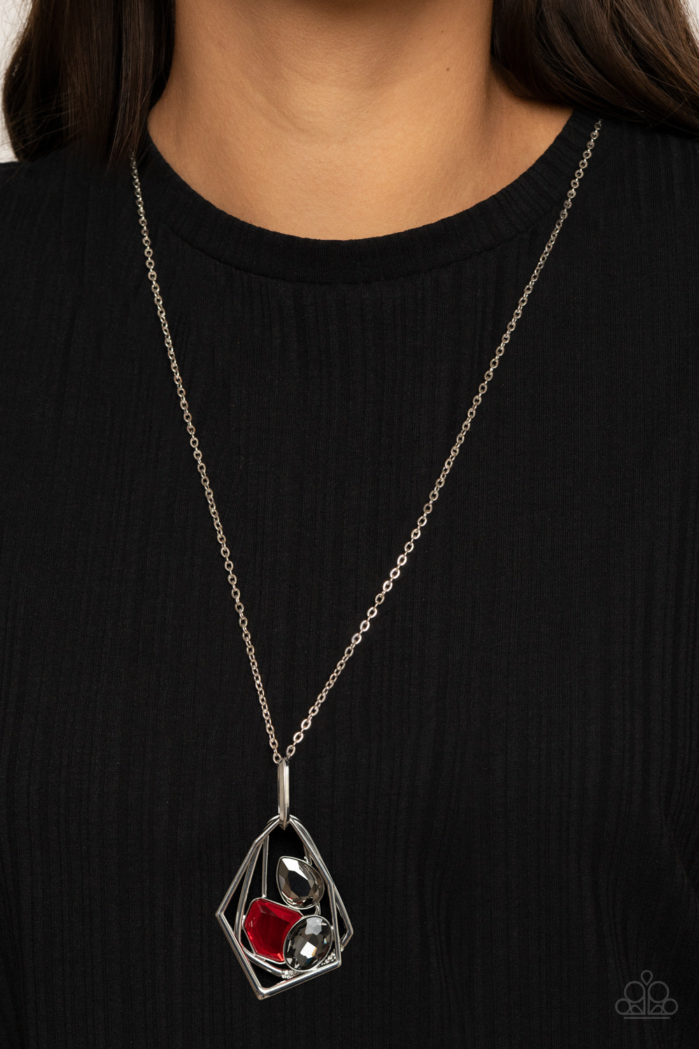 Paparazzi ♥ All Systems GLOW - Red ♥  Necklace