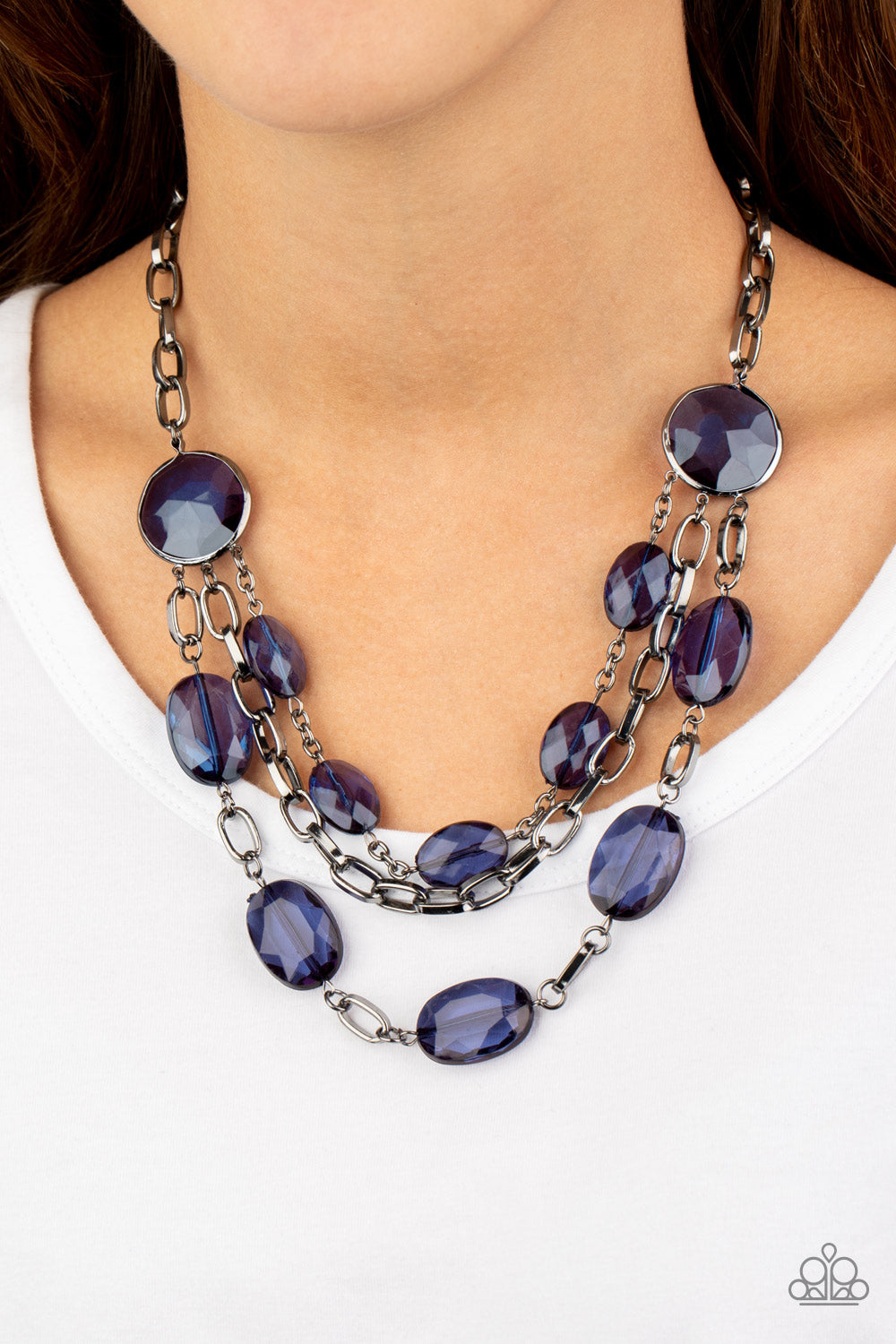 Paparazzi ♥ I Need a GLOW-cation - Blue ♥  Necklace