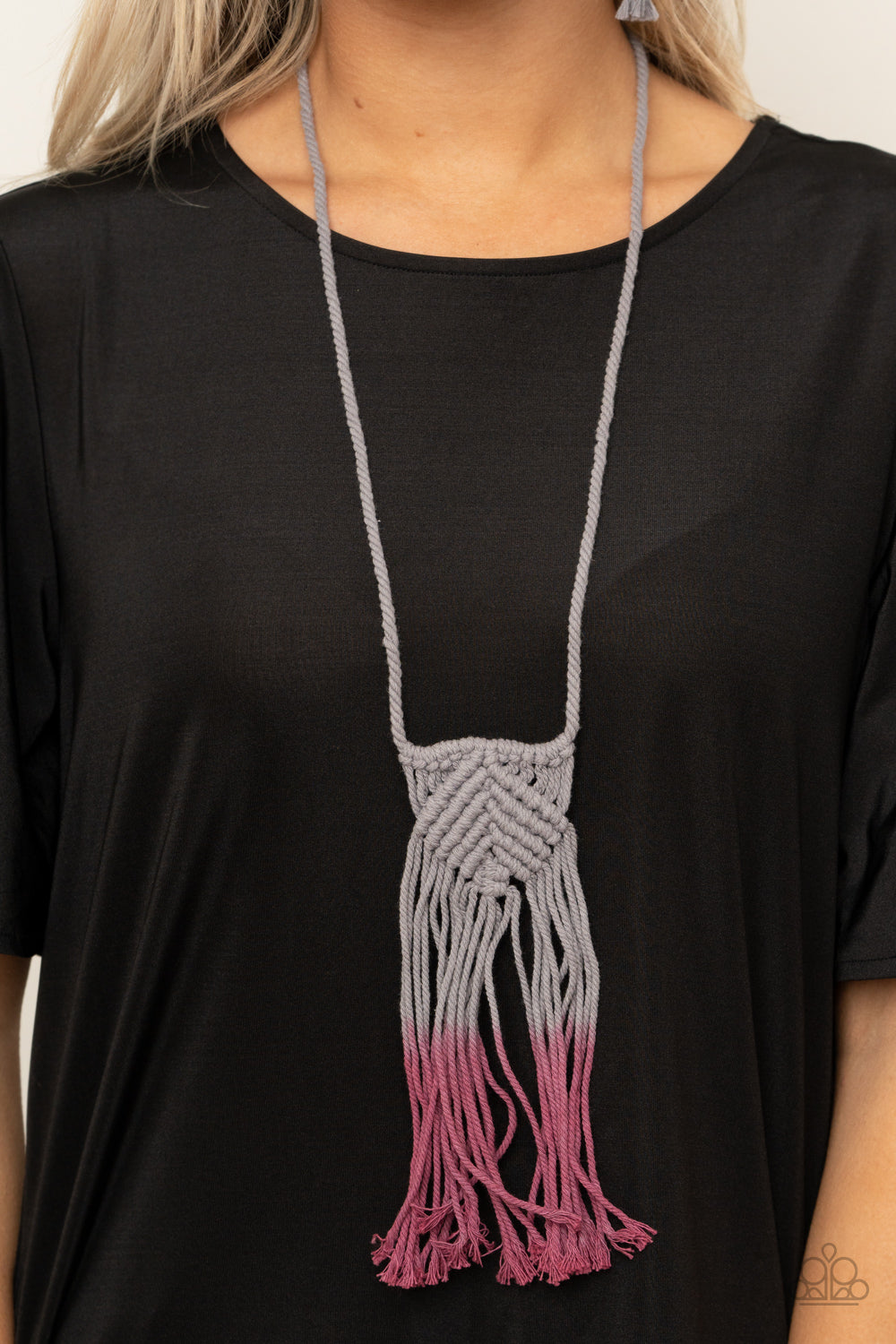 Paparazzi ♥ Look At MACRAME Now - Purple ♥  Necklace