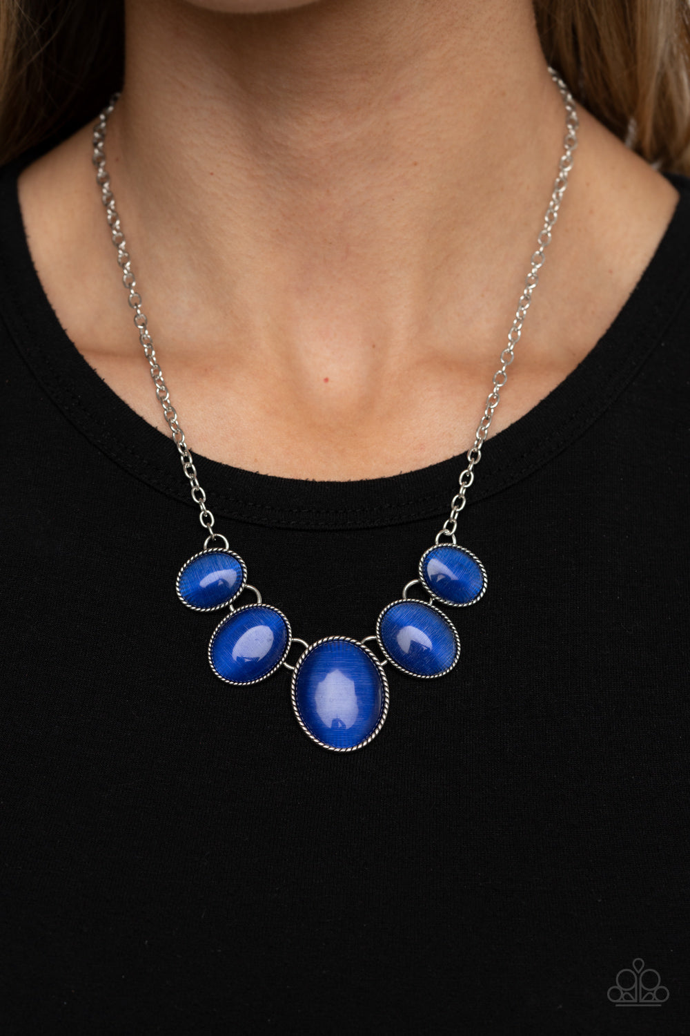 Paparazzi ♥ One Can Only GLEAM - Blue ♥  Necklace