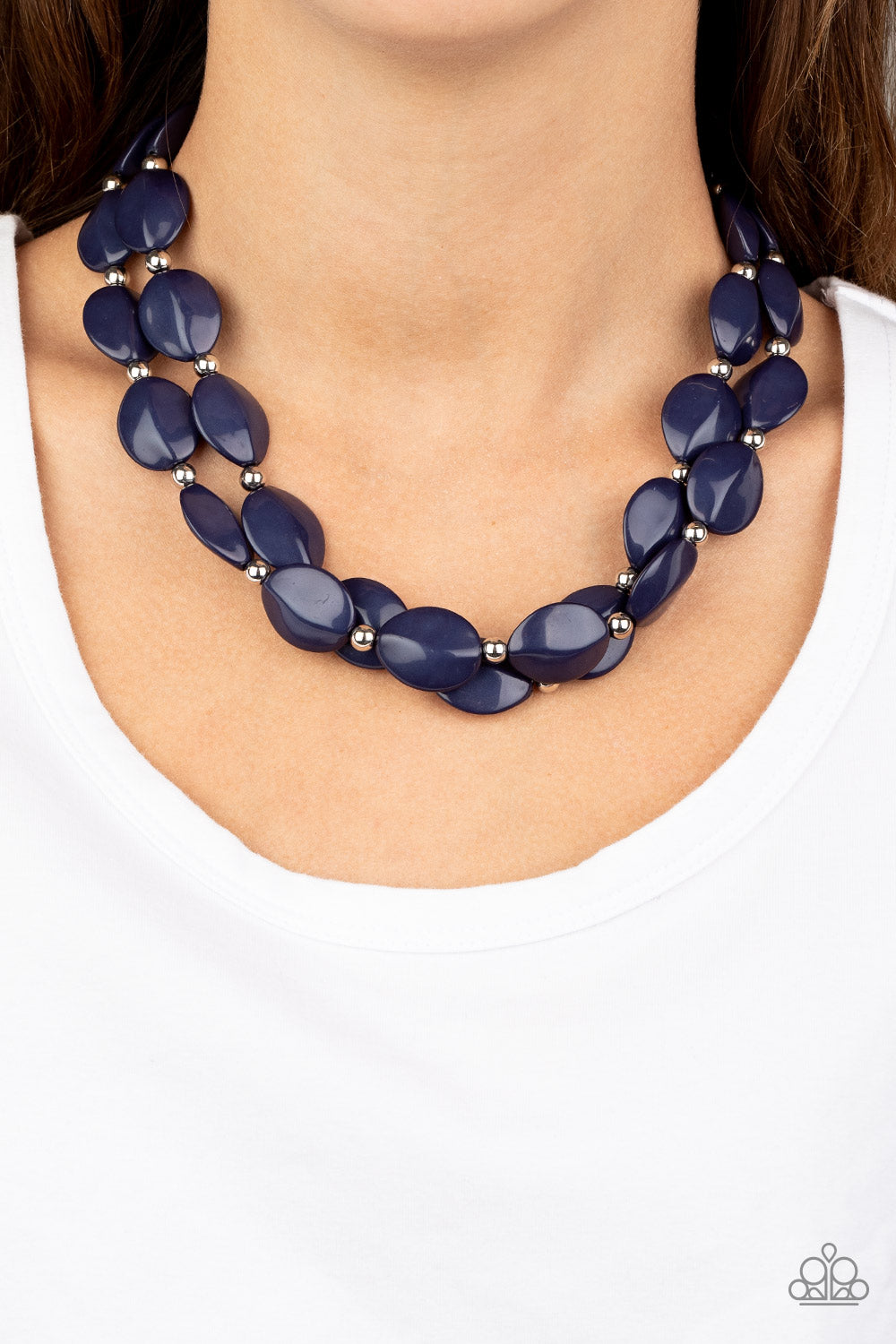 Paparazzi ♥ Two-Story Stunner - Blue ♥  Necklace